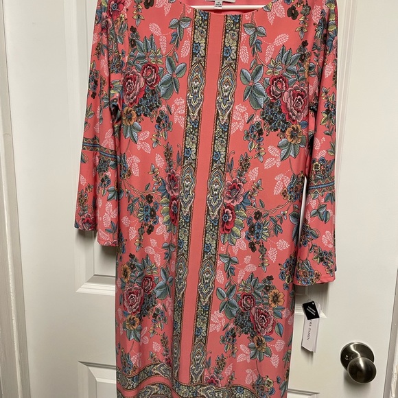 Floral Long-Sleeve Dress-NWT - Picture 1 of 3